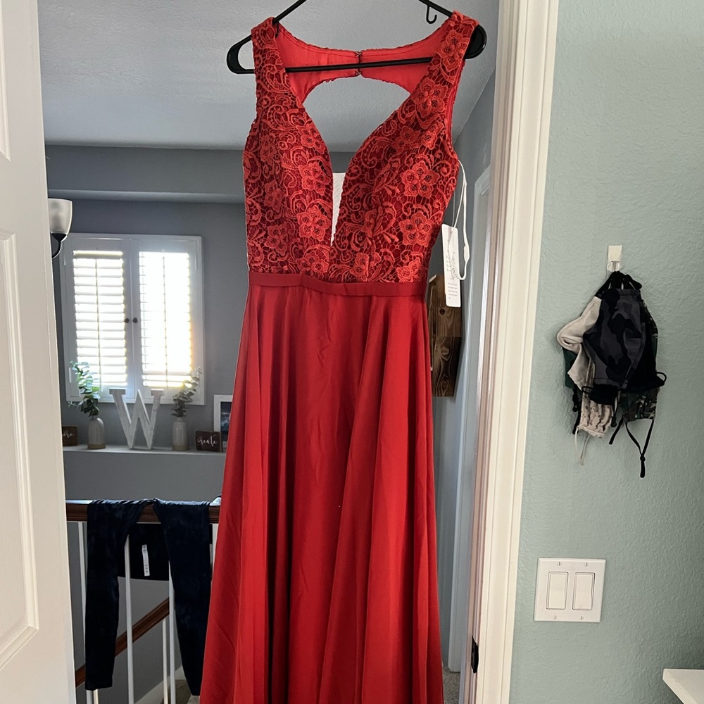 Rust Color Bridesmaid Dress